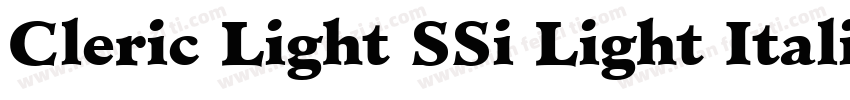 Cleric Light SSi Light Italic字体转换
